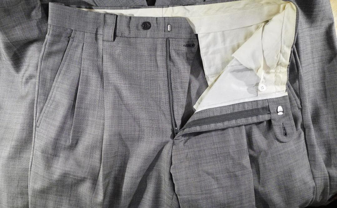 ヴィンテージ❣メンズ【ヴェルサーチ】グレーカラー2タックパンツ＆WJKスーツ●