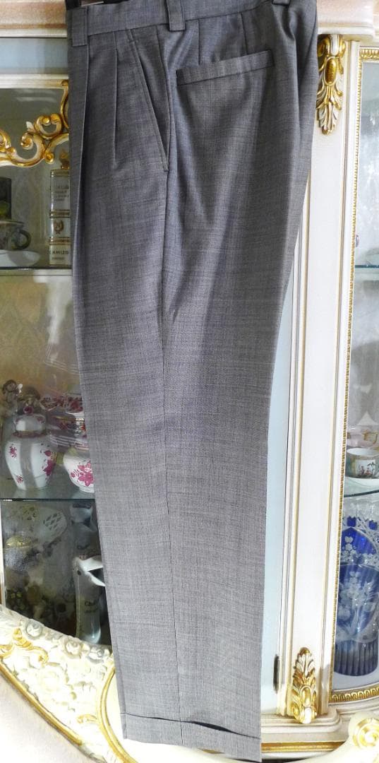 ヴィンテージ❣メンズ【ヴェルサーチ】グレーカラー2タックパンツ＆WJKスーツ●
