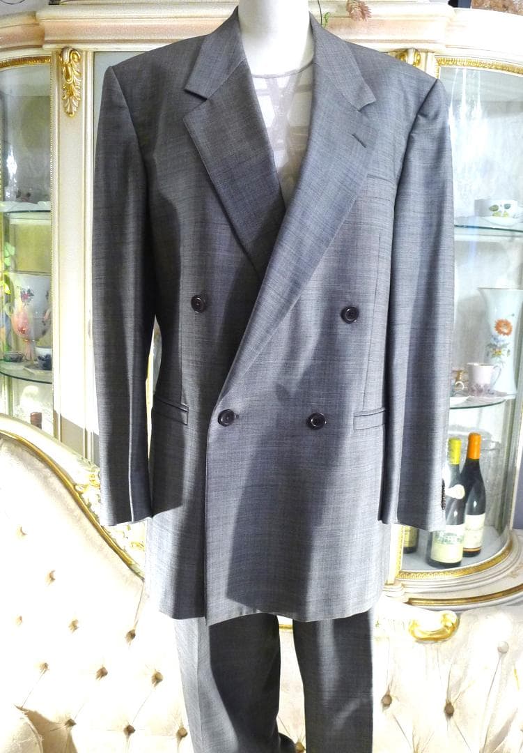 ヴィンテージ❣メンズ【ヴェルサーチ】グレーカラー2タックパンツ＆WJKスーツ●
