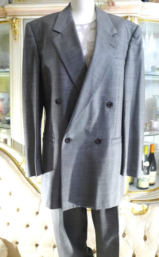 ヴィンテージ❣メンズ【ヴェルサーチ】グレーカラー2タックパンツ＆WJKスーツ●
