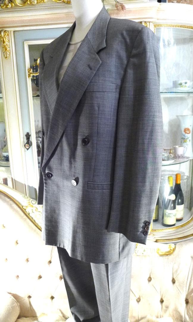 ヴィンテージ❣メンズ【ヴェルサーチ】グレーカラー2タックパンツ＆WJKスーツ●