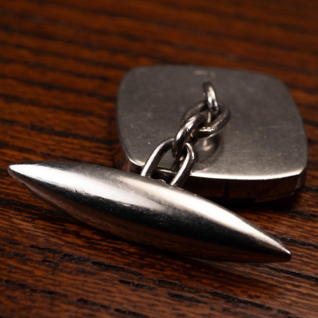 希少 アンティーク カフリンクス Sun Platinuml 刻印 アールデコ