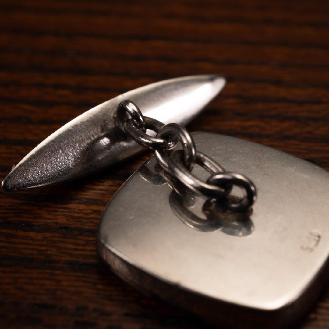 希少 アンティーク カフリンクス Sun Platinuml 刻印 アールデコ