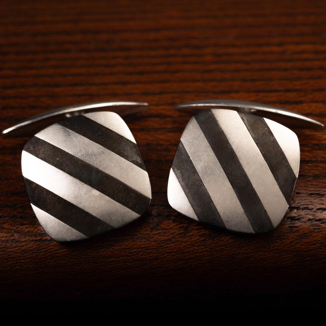 希少 アンティーク カフリンクス Sun Platinuml 刻印 アールデコ