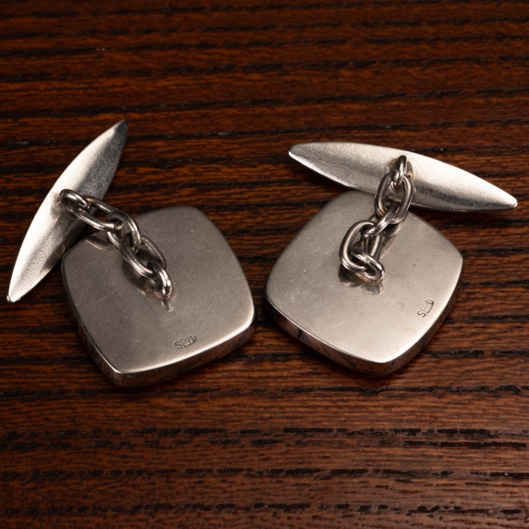 希少 アンティーク カフリンクス Sun Platinuml 刻印 アールデコ