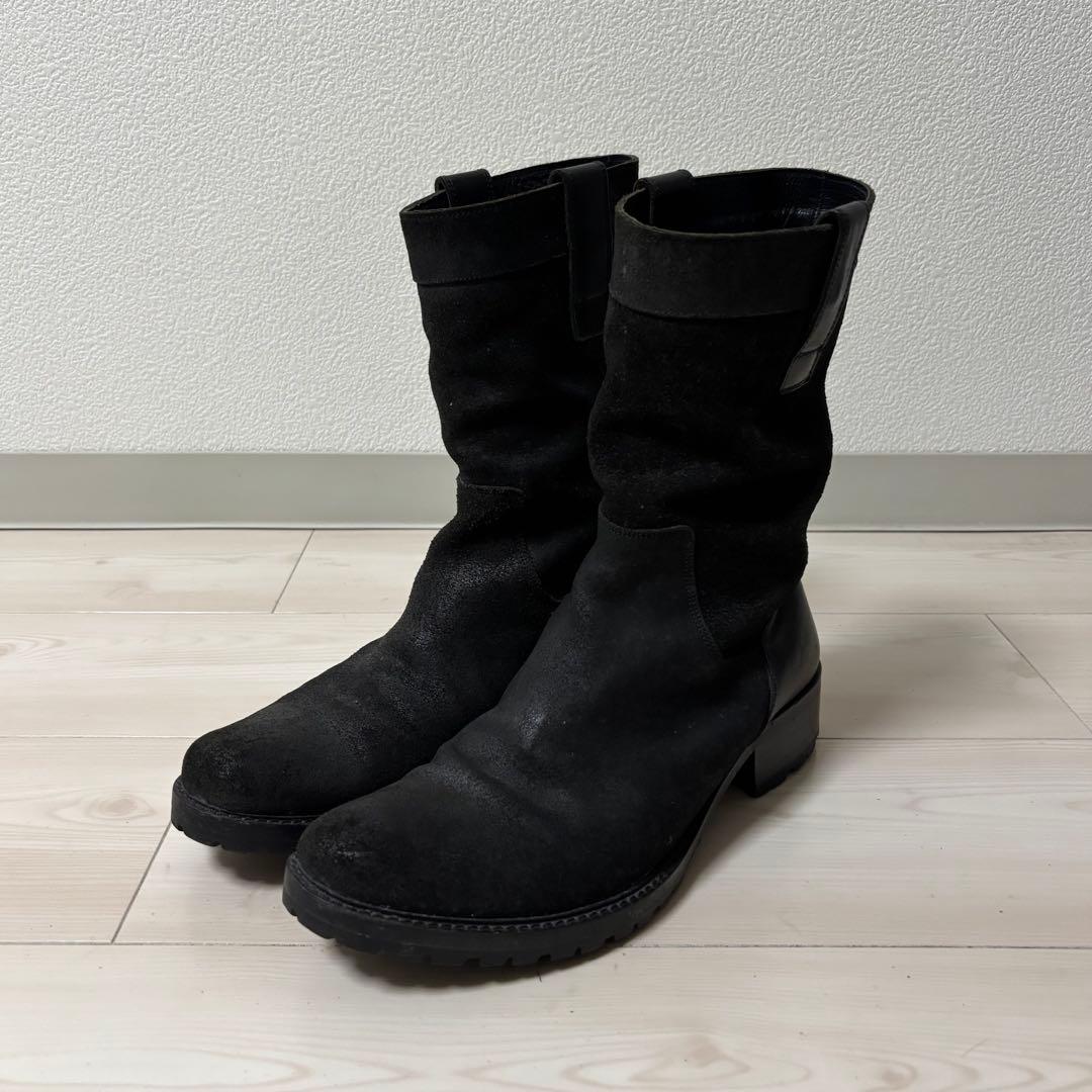 SHELLAC 00s スエード ブラック レザーブーツ 本革
