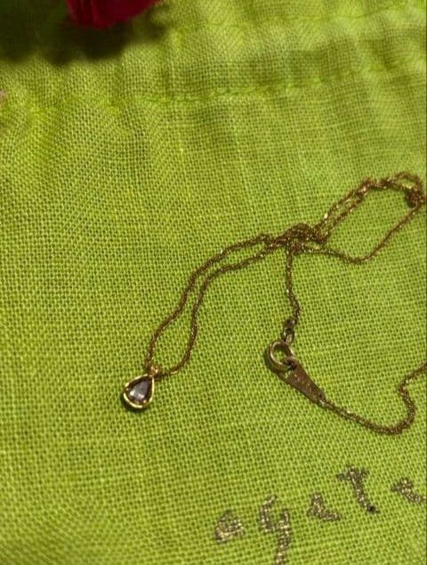 アガット ブラウンダイヤ k18pg ネックレス