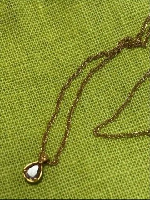 アガット ブラウンダイヤ k18pg ネックレス