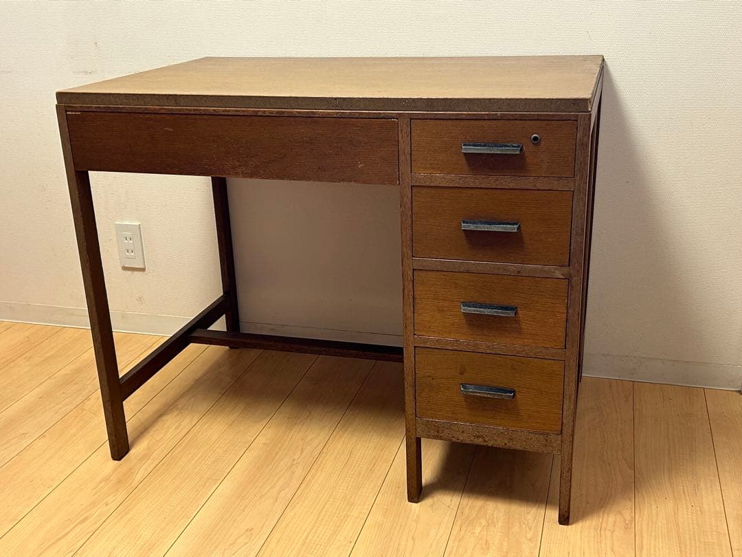 木製 勉強机　アンティーク 古家具　昭和レトロ