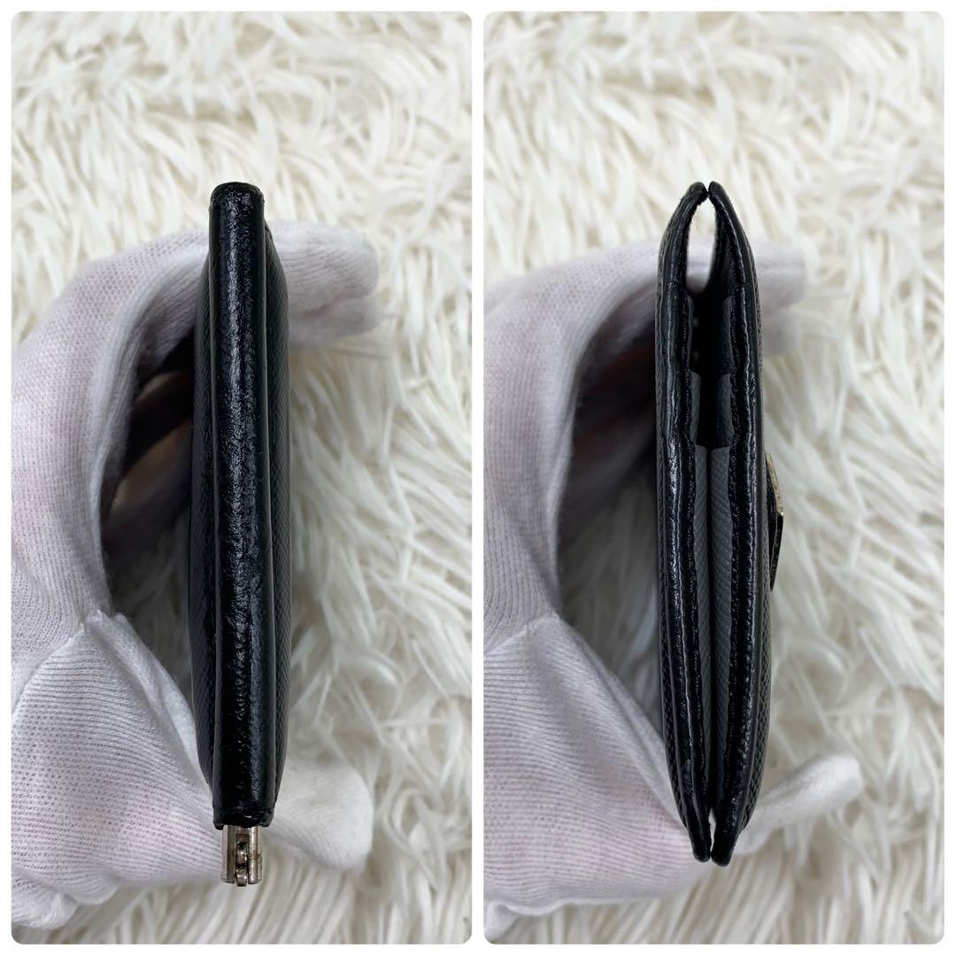 【✨希少✨】プラダ 三角ロゴ マネークリップ ブラック×グレー