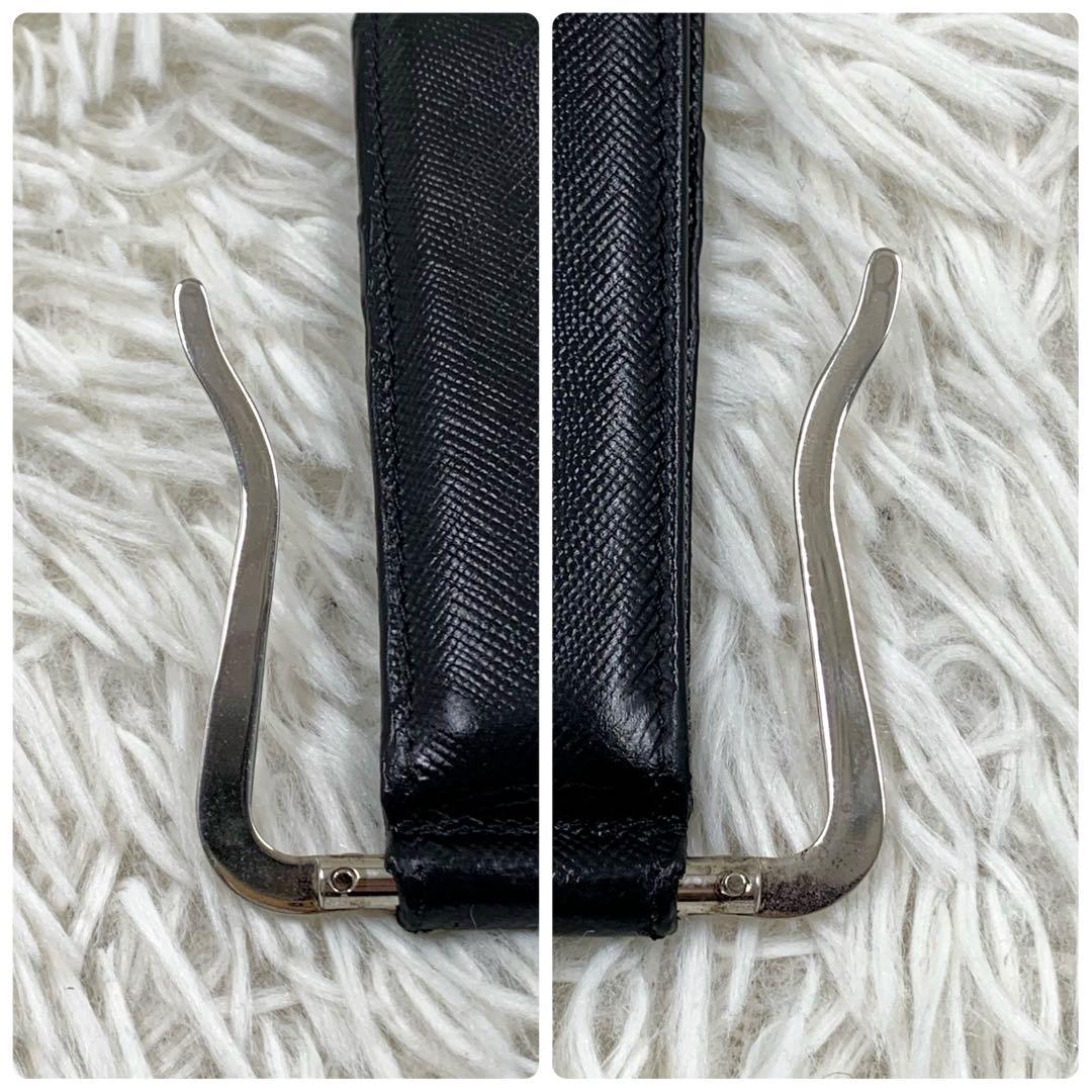 【✨希少✨】プラダ 三角ロゴ マネークリップ ブラック×グレー