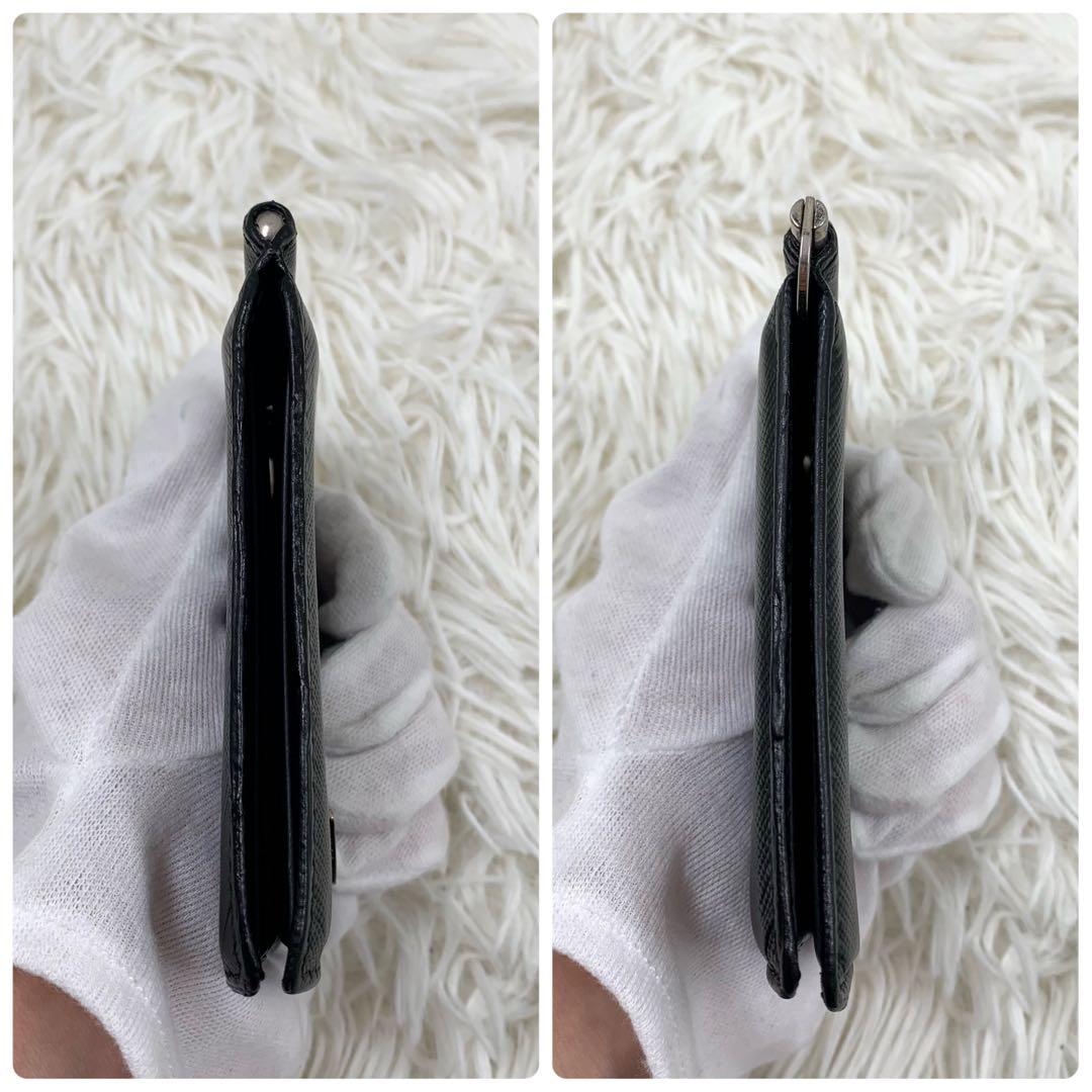 【✨希少✨】プラダ 三角ロゴ マネークリップ ブラック×グレー