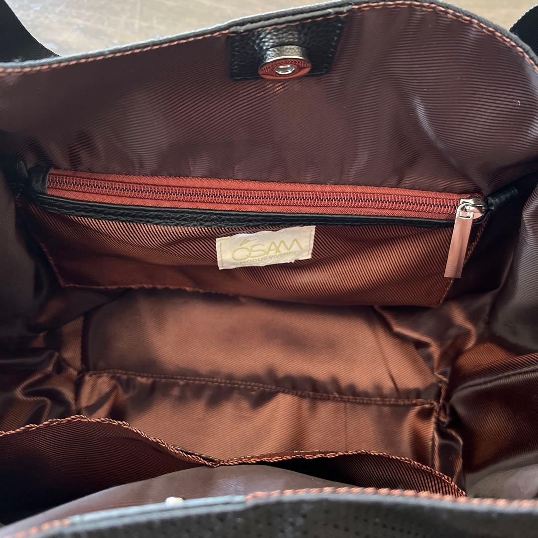 OSAM オサム　2WAYショルダーバッグ　トートバッグ　ステア　黒　日本製