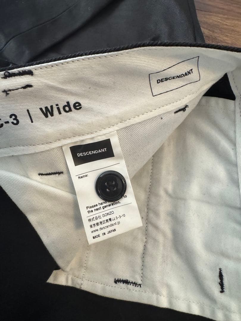 DESCENDANT DC-3 WIDE チノパン