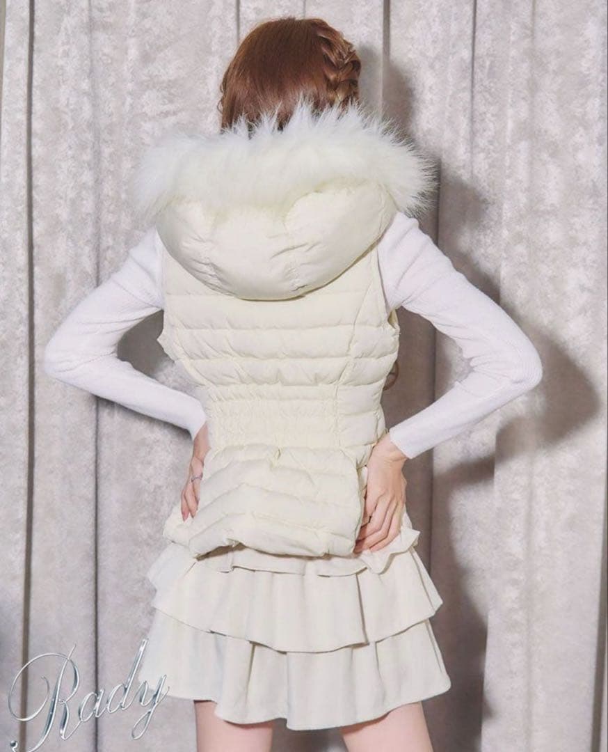 Rady ファーファイバーダウンベスト ホワイト