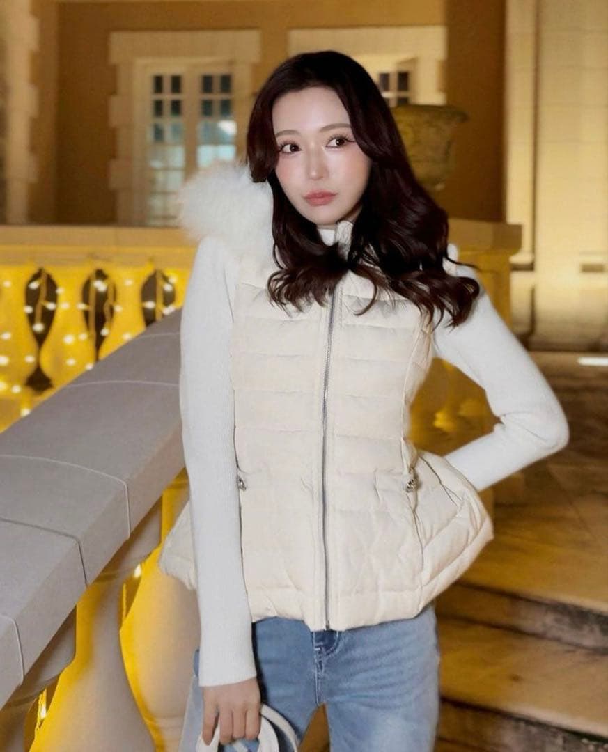 Rady ファーファイバーダウンベスト ホワイト