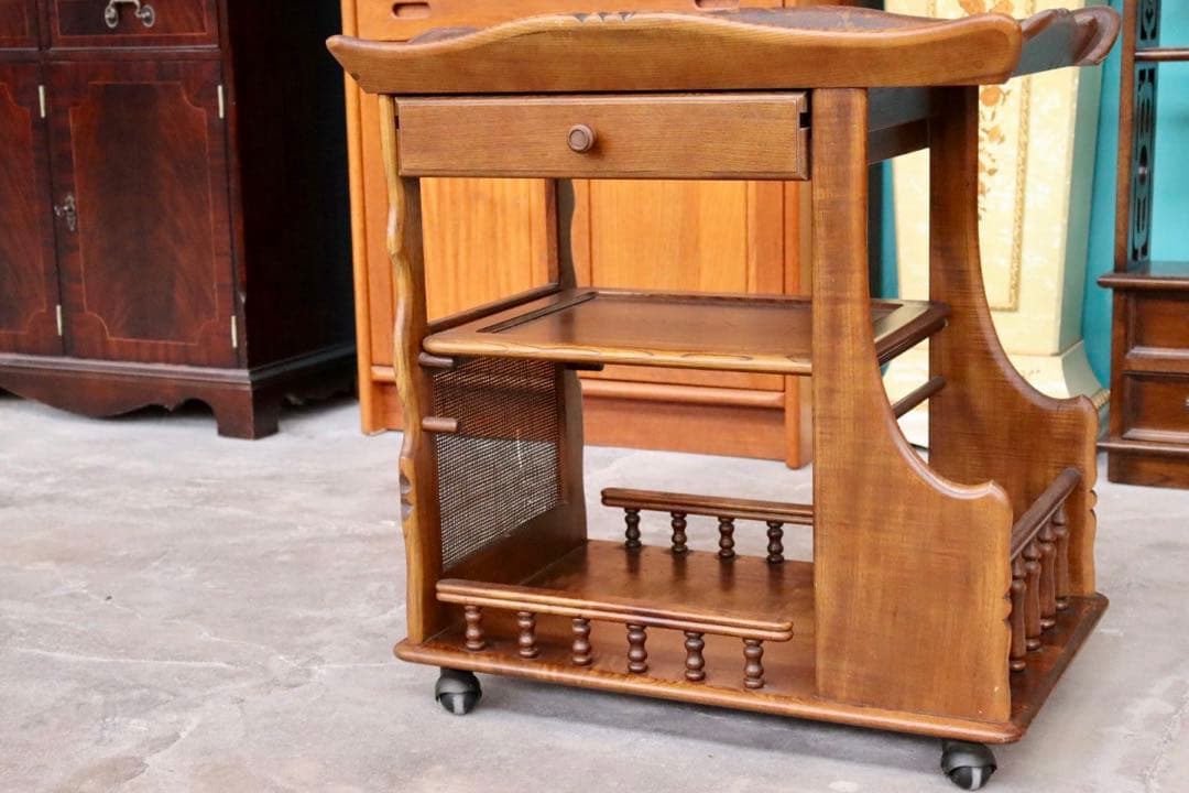 GMHS96C○karimoku / カリモク コロニアル キッチンワゴン 収納