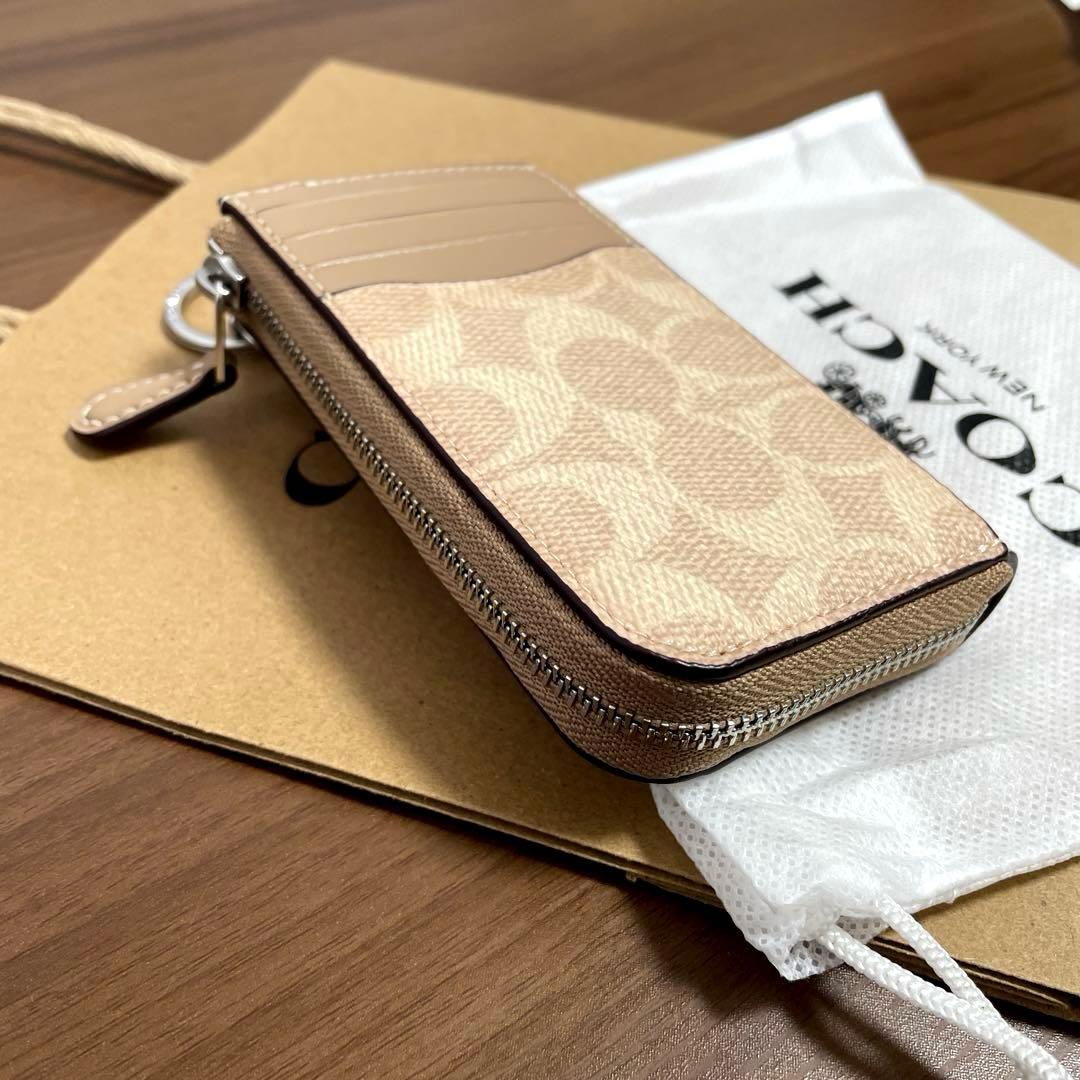 【新品】COACH コーチ★ケース・カードケース・ミニ財布★キーリング付