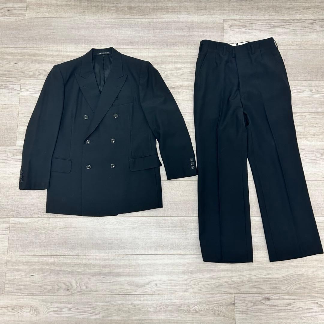 美品　DORMEUIL ドーメル　ビジネススーツ　セットアップ　ダブルスーツ　黒