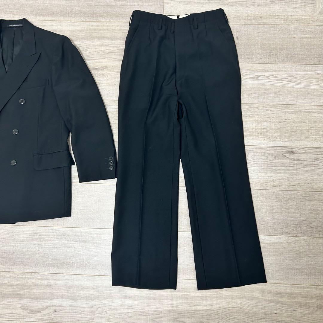 美品　DORMEUIL ドーメル　ビジネススーツ　セットアップ　ダブルスーツ　黒