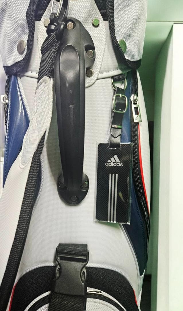 送料無料/超美品　adidas ゴルフバッグ トリコロール