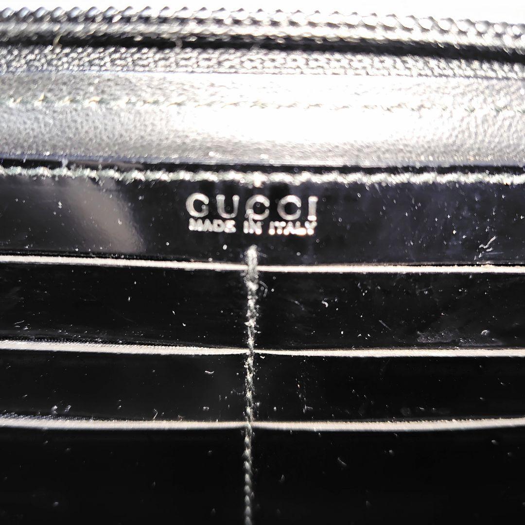 グッチ GUCCI バンブー 　キャンバス 財布 ショルダー付き 長財布