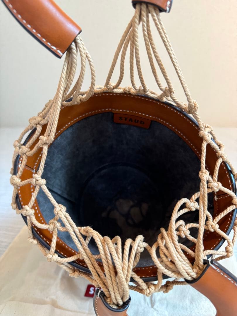 STAUD かごバッグ ブラウン