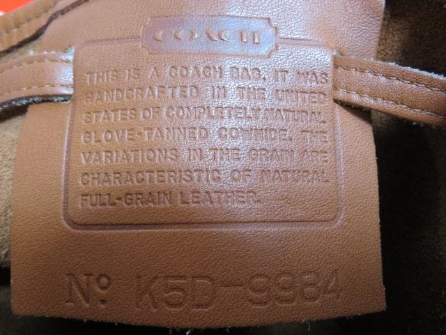 た*ー様 （8ee1558）COACH　レザー　巾着ショルダーバッグ　オールドコ