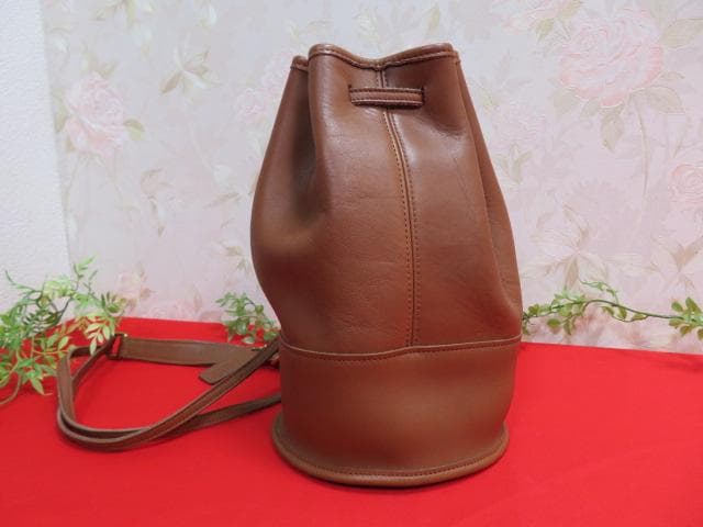 た*ー様 （8ee1558）COACH　レザー　巾着ショルダーバッグ　オールドコ