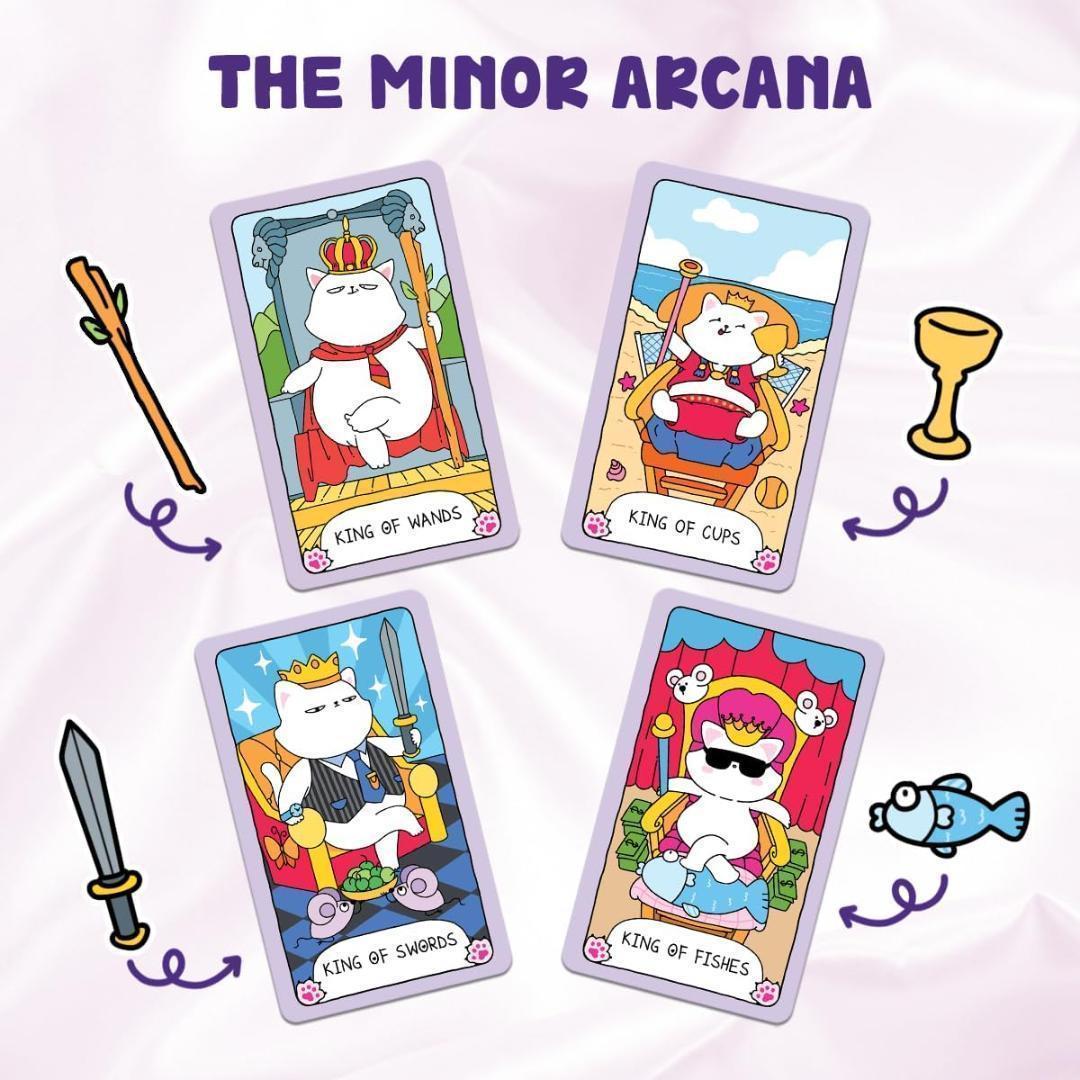 【正規品タロットカード】脱力感満載の可愛い猫たちが楽しくキュートなタロットデッキ