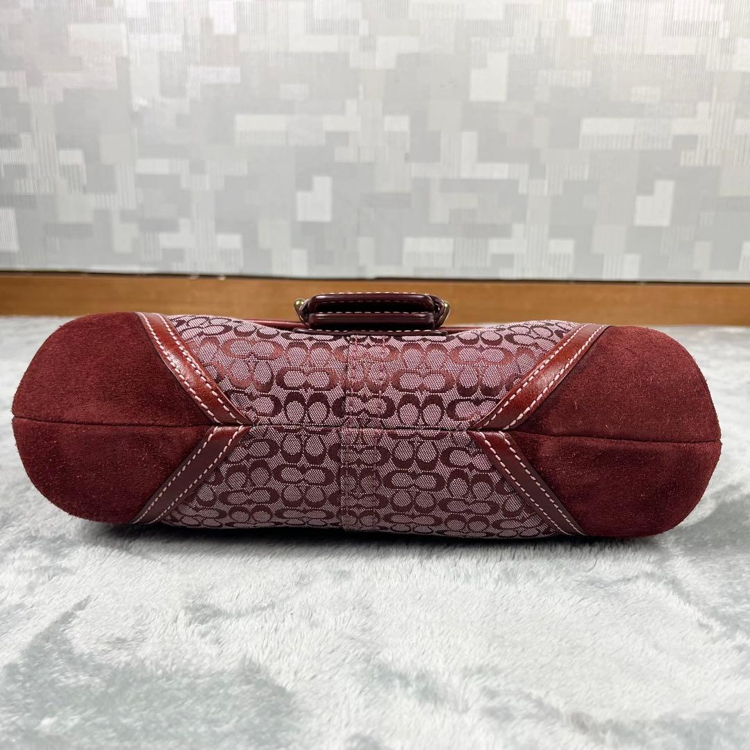 バッグ Coach Soho Bag Red Signature Suede