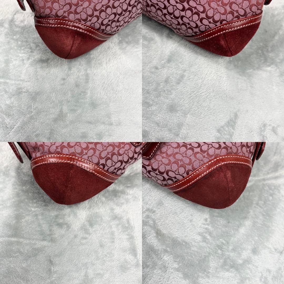バッグ Coach Soho Bag Red Signature Suede