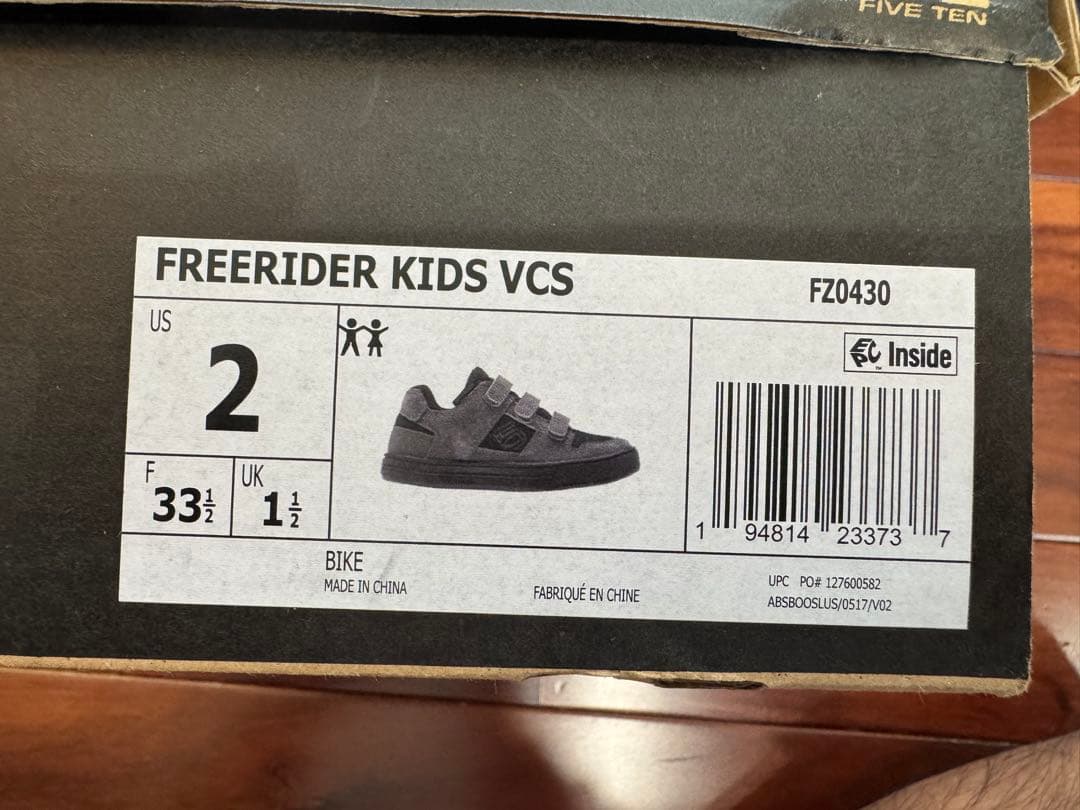 新品未使用FIVE TEN Freerider Kids VCS グレー US2