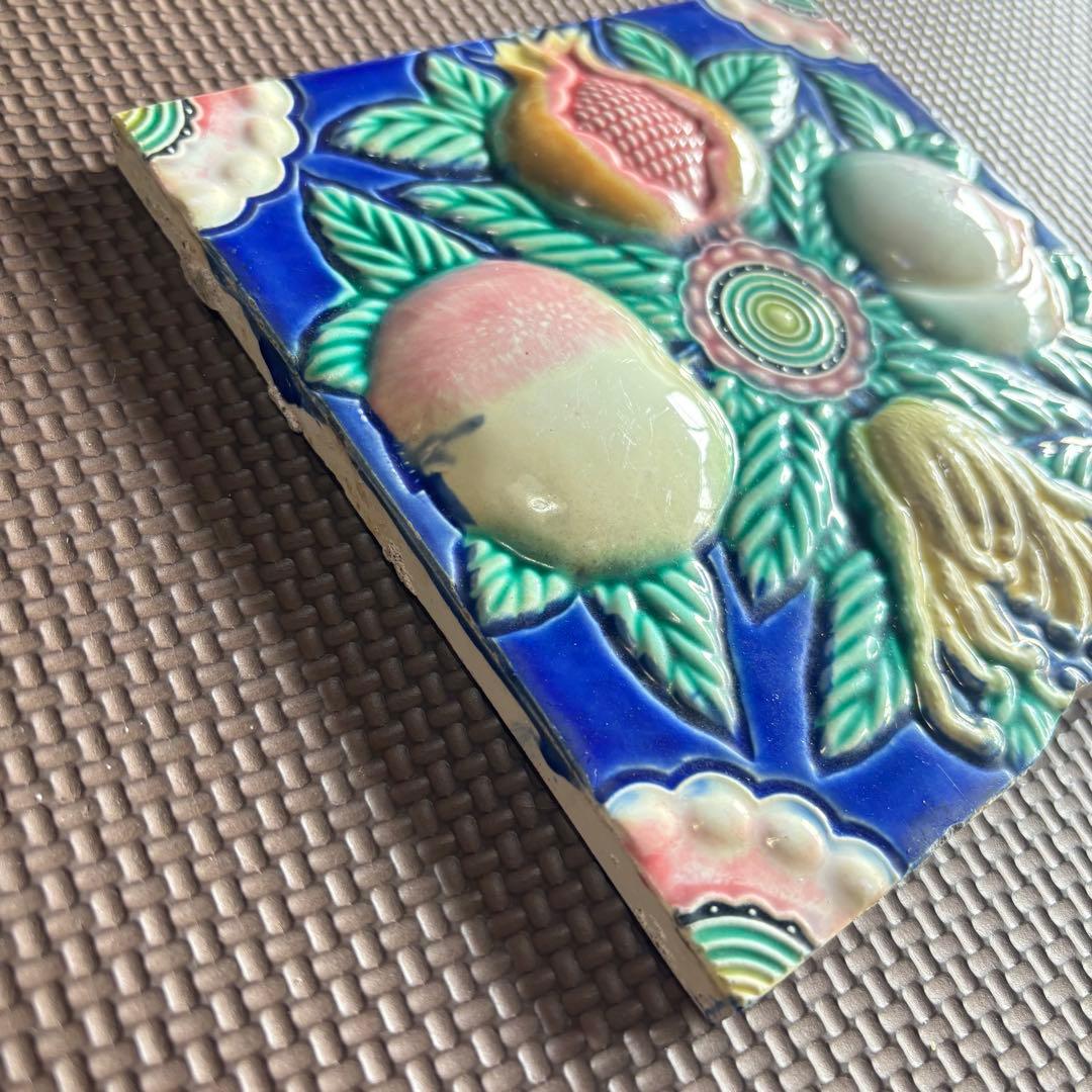 【レア品】【台湾購入】マジョリカタイル　日本統治時代のもの