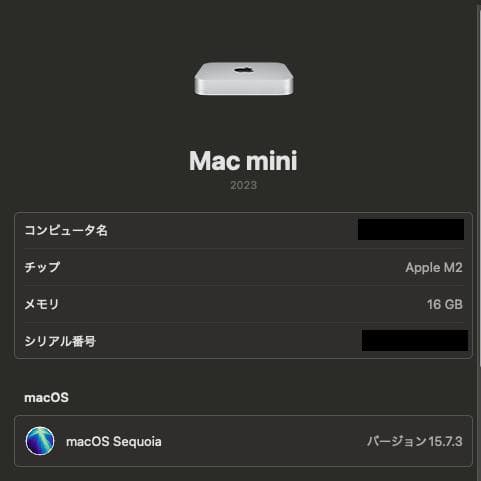 美品 Macmini M2 メモリ16GB ストレージ256GB