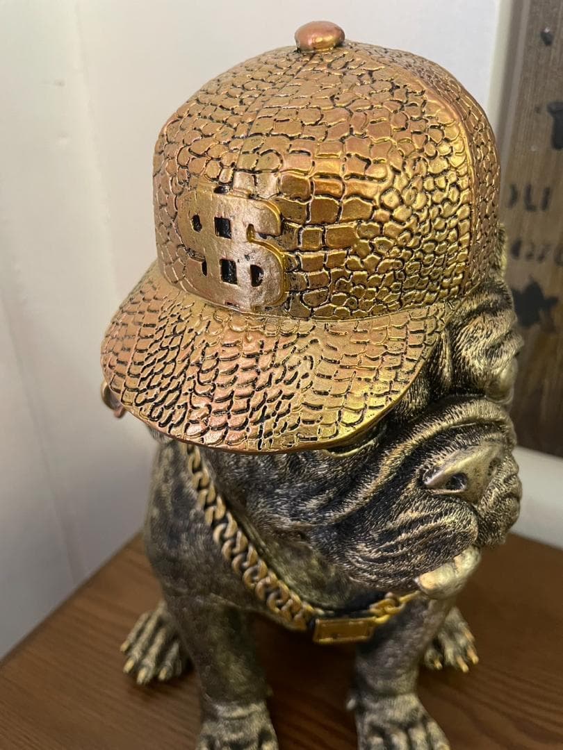 B-BOY犬　置物　オブジェ　犬　ブルドッグ　飾り　イヌ　いぬ　ドッグ　ラッパー