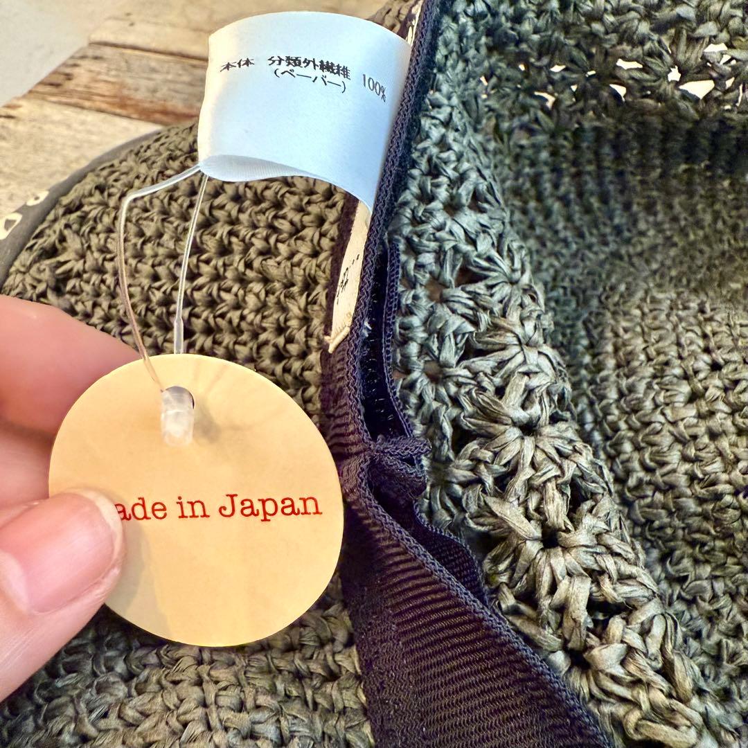 今期新品未使用☆完売商品 CA4LA リボン付きグレー麦わら帽子