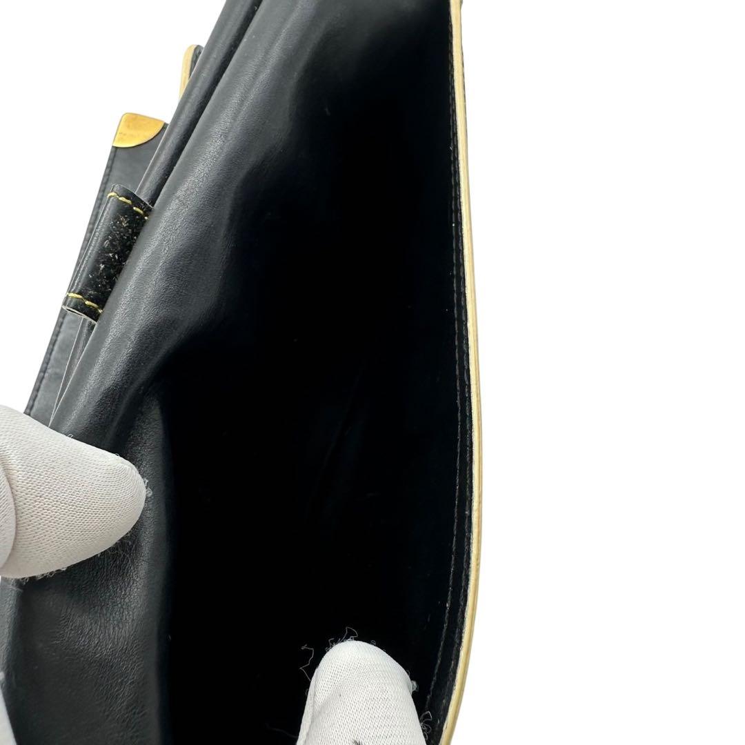 【美品】ルイヴィトン スハリ ポルトトレゾール インターナショナル 長財布 黒