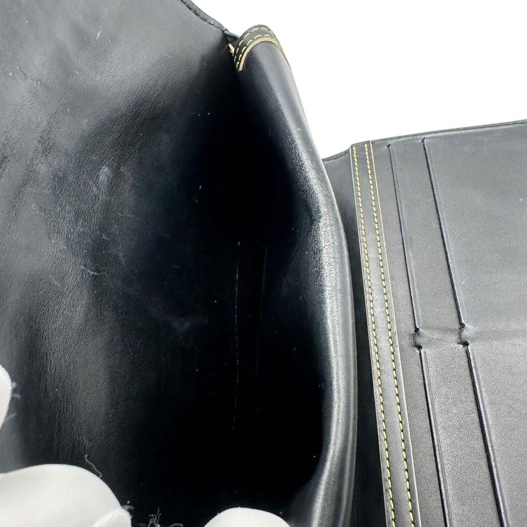 【美品】ルイヴィトン スハリ ポルトトレゾール インターナショナル 長財布 黒