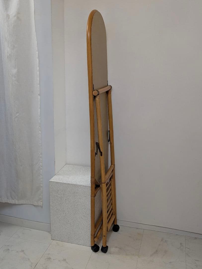 らっこさま専用 スタンドミラー オールド ラタン 藤 ジャパンディ モダン