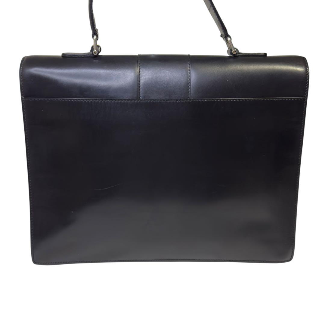 セリーヌ ガンチーニ ビジネスバッグ ハンドバッグ オールレザー ブラック