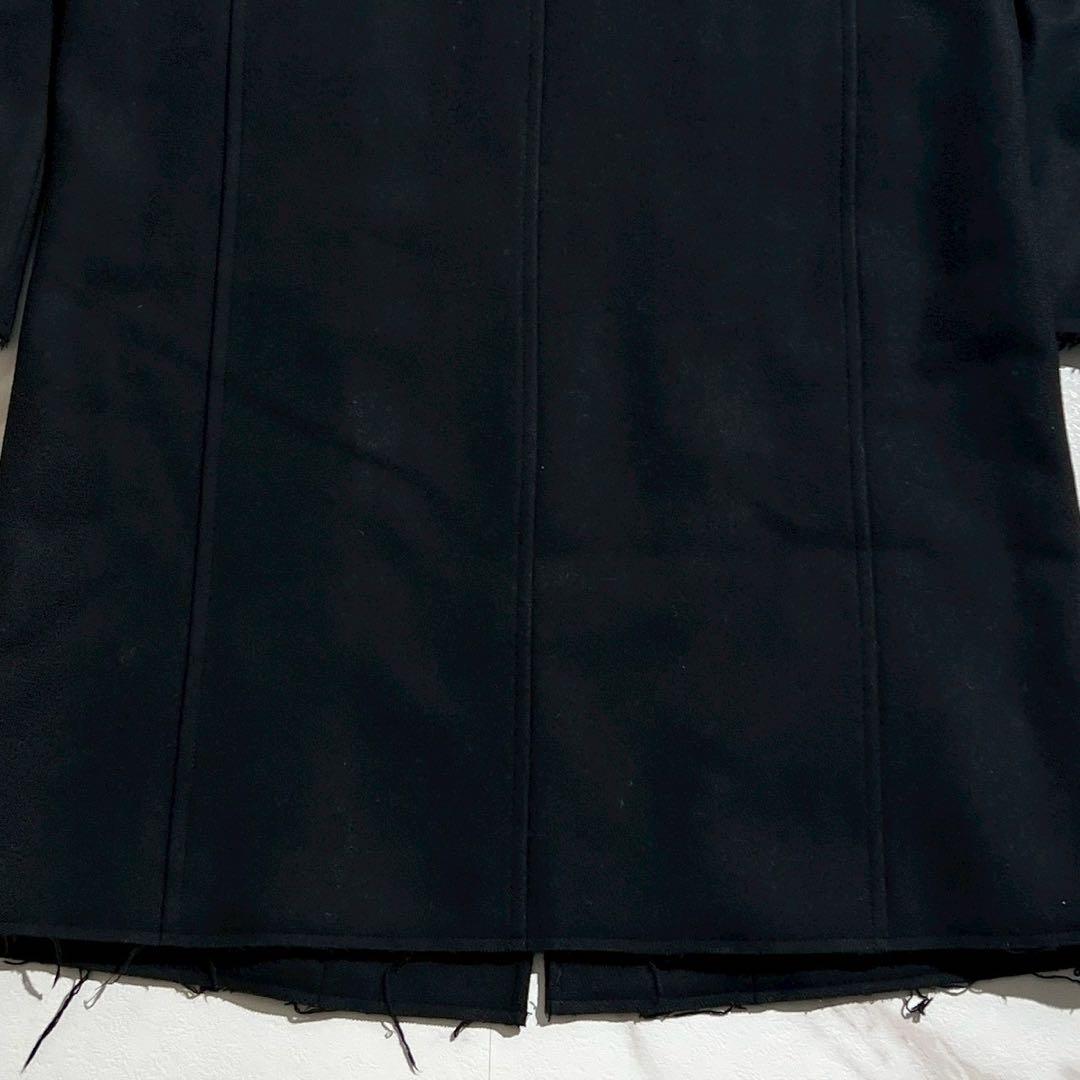 【美品】ディーゼル チェスターコート Lサイズ 切りっぱなし加工 ウール 黒