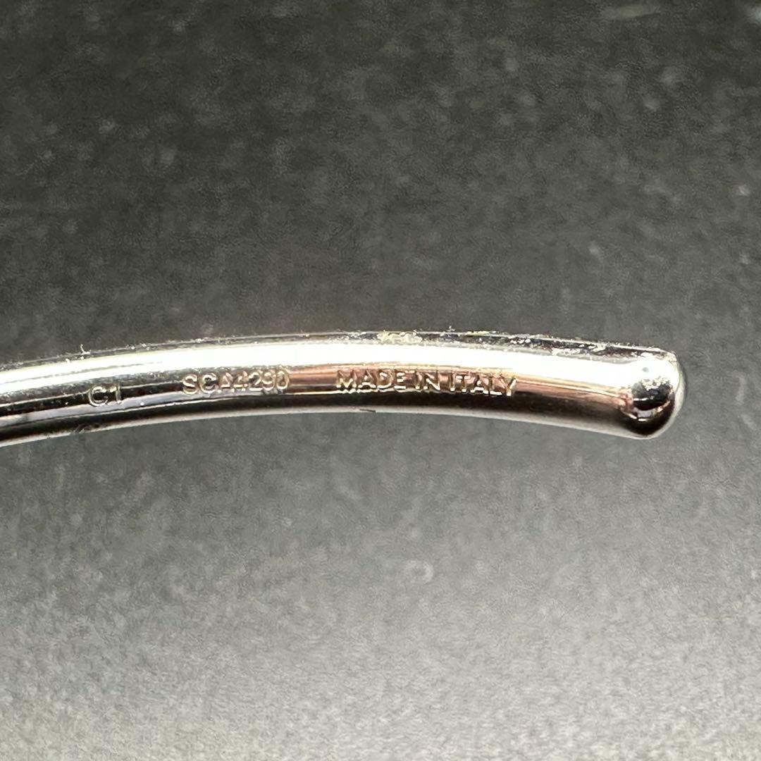 美品✨　セリーヌ　バングル　ブレスレット　ノット　ロゴ　シルバー　1346