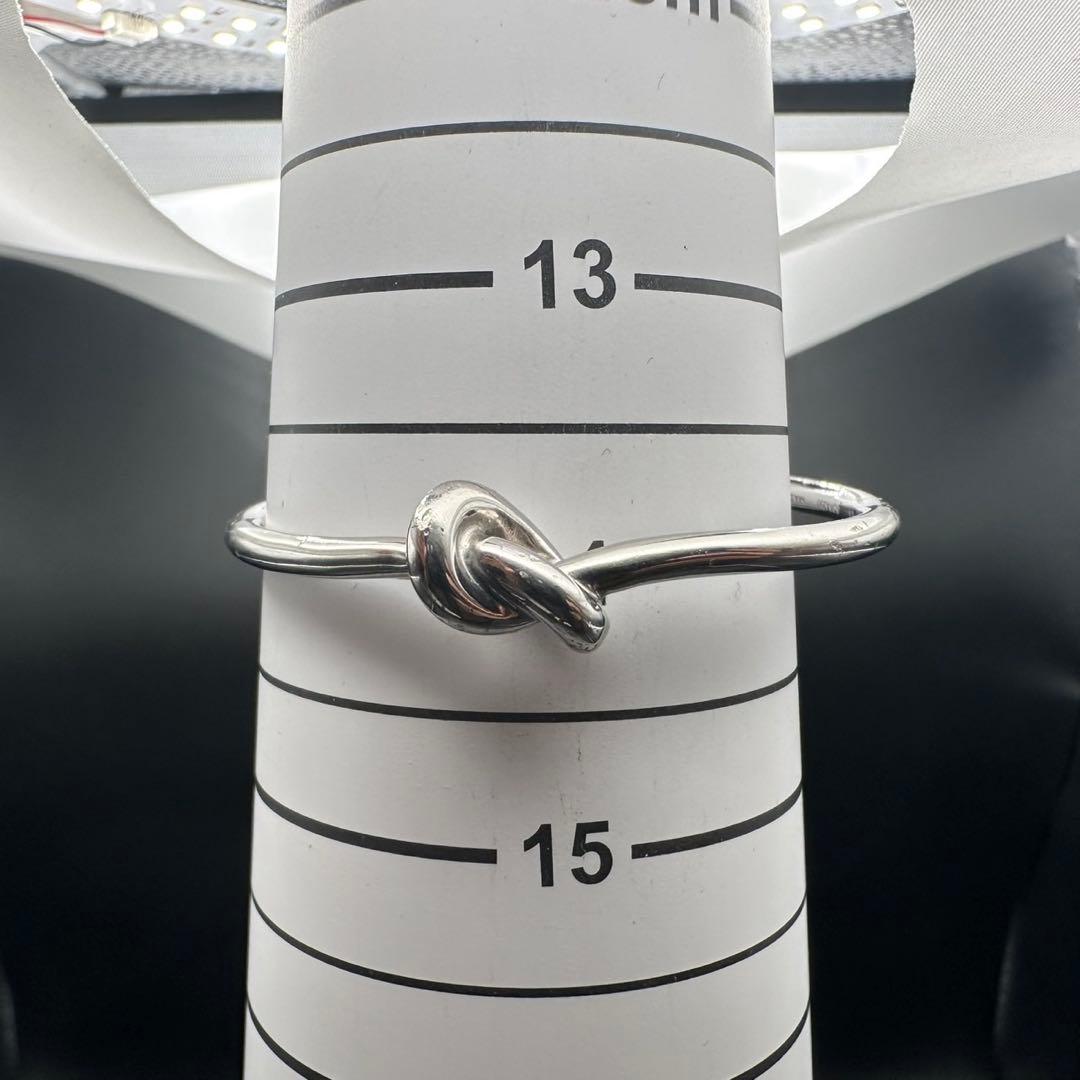 美品✨　セリーヌ　バングル　ブレスレット　ノット　ロゴ　シルバー　1346