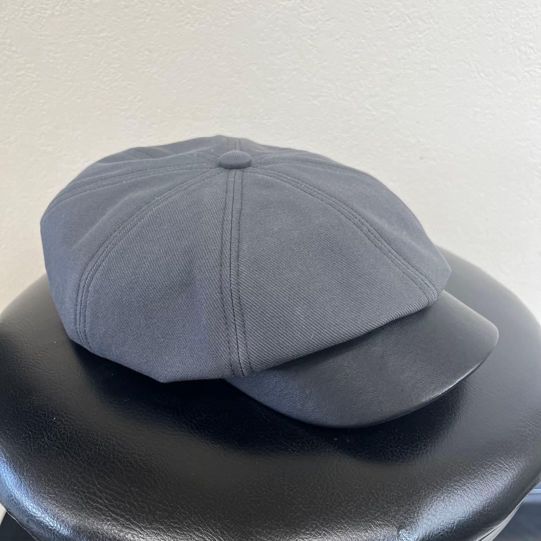 Attractions アトラクションズ 本革＋綿 チャコール キャスケット帽