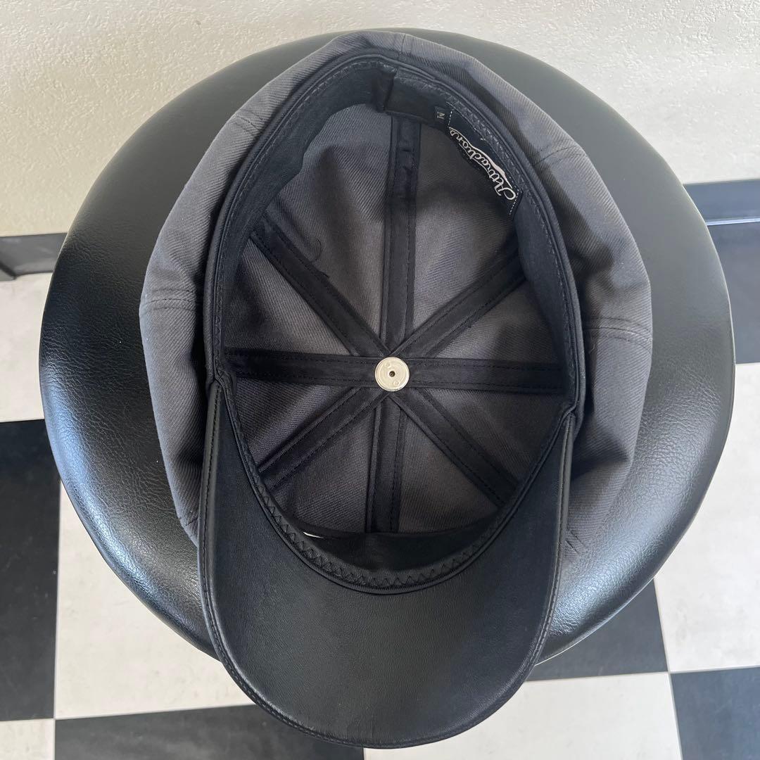 Attractions アトラクションズ 本革＋綿 チャコール キャスケット帽