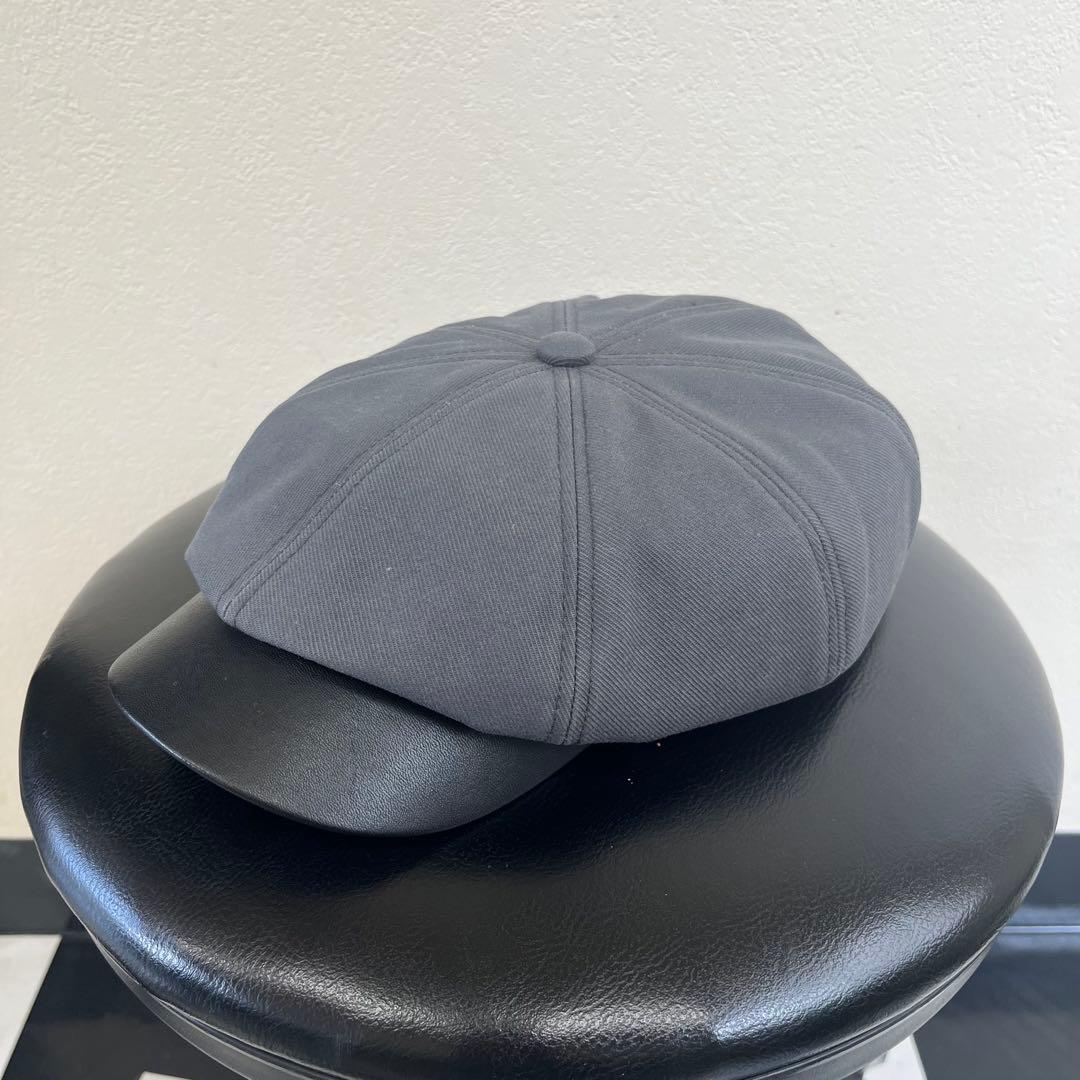 Attractions アトラクションズ 本革＋綿 チャコール キャスケット帽