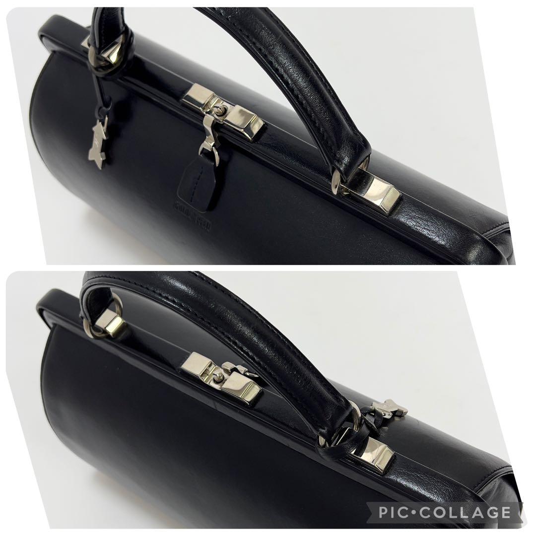 ゴールドファイル　ハンドバッグ　ショルダーバッグ　レザー　2WAY　ブラック