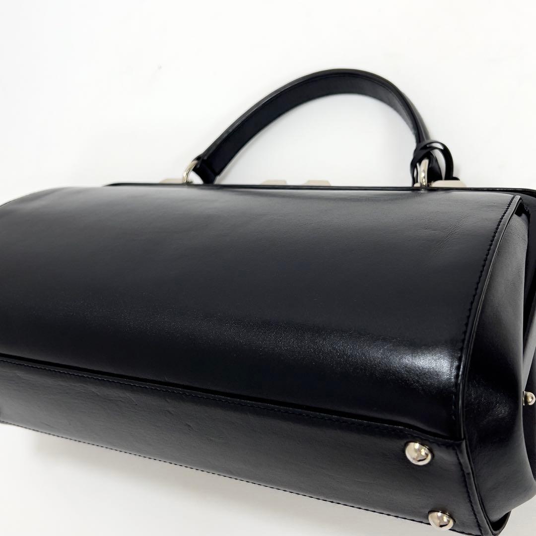 ゴールドファイル　ハンドバッグ　ショルダーバッグ　レザー　2WAY　ブラック