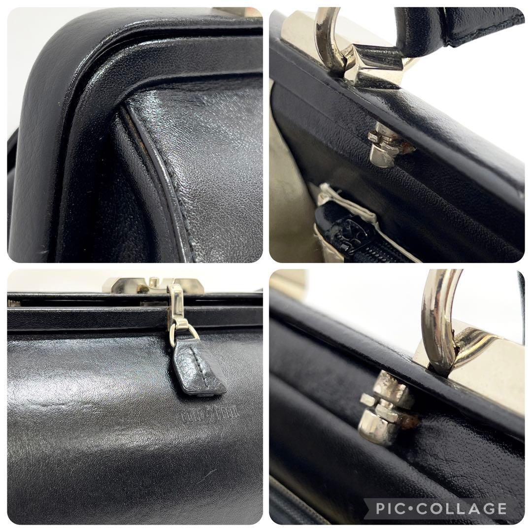 ゴールドファイル　ハンドバッグ　ショルダーバッグ　レザー　2WAY　ブラック